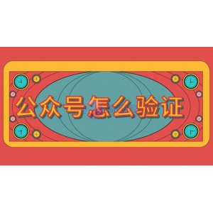公众号怎么验证主体信息？